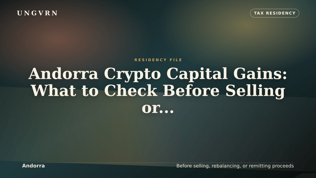 Cinematic article cover for Andorra Crypto Capital Gains: What to Check Before Selling or Moving Proceeds