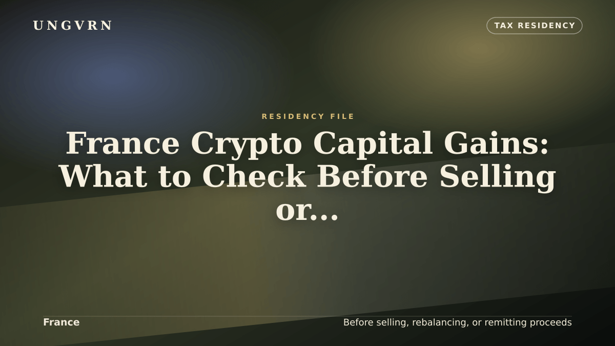 Cinematic article cover for France Crypto Capital Gains: What to Check Before Selling or Moving Proceeds