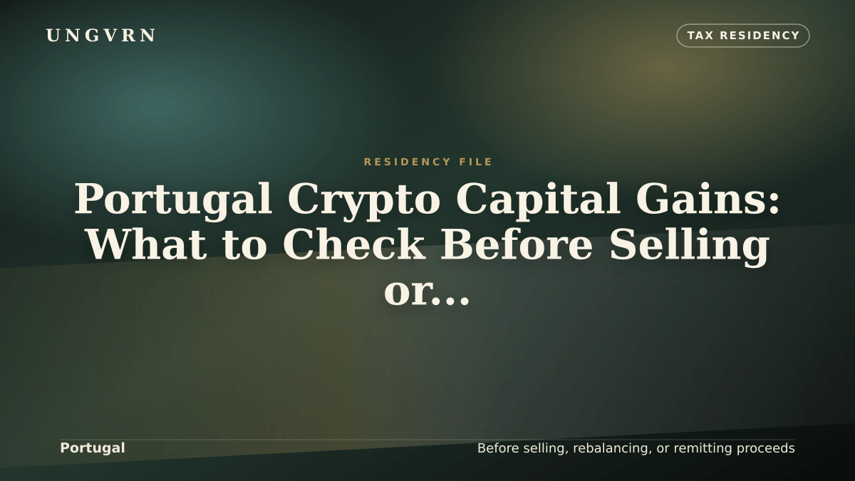 Cinematic article cover for Portugal Crypto Capital Gains: What to Check Before Selling or Moving Proceeds