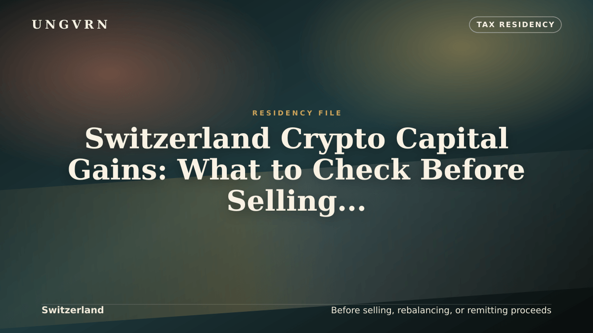 Cinematic article cover for Switzerland Crypto Capital Gains: What to Check Before Selling or Moving Proceeds