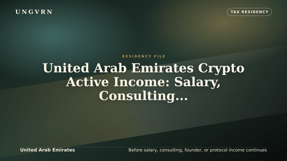 Cinematic article cover for United Arab Emirates Crypto Active Income: Salary, Consulting, Staking-Like Yield, and Founder Work